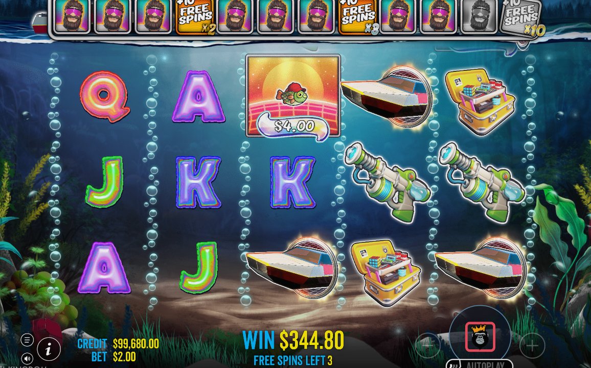 Win screen showing the total after a bonus round